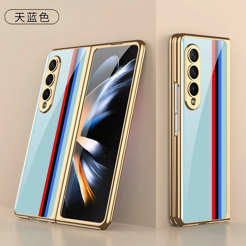 Leather & Tempered Glass Hard Case For Samsung Galaxy Z Fold - Premium Mobile Phone Cases from Dressmycell.com - Just $30! Shop now at Dressmycell.com Leather & Tempered Glass Hard Case For Samsung Galaxy Z Fold - Premium Mobile Phone Cases from Dressmycell.com - Just $30! Shop now at Dressmycell.com